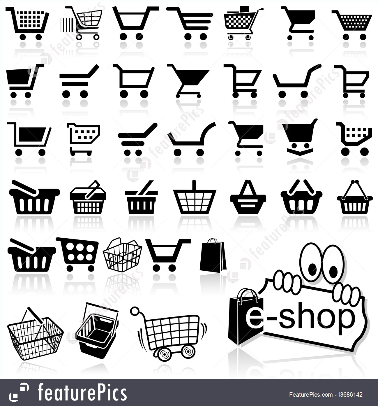 1298x1392 Shopping Cart Icon Illustration