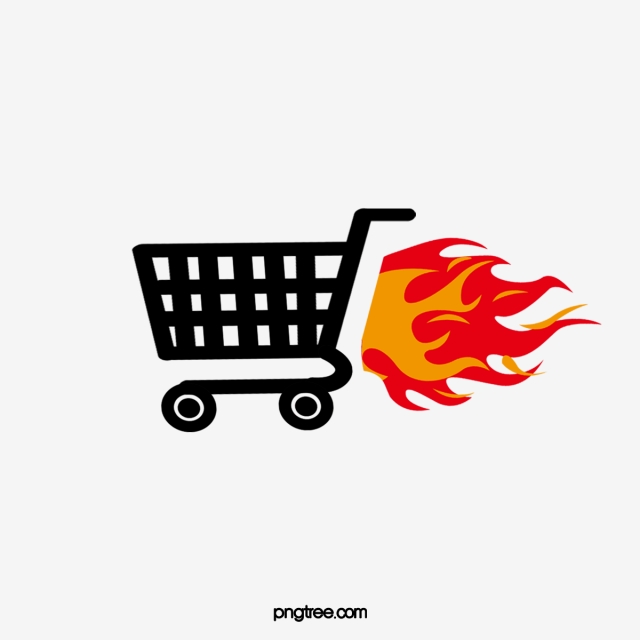 640x640 Flame Shopping Cart Icon, Shopping Cart, Flame, Shopping Png