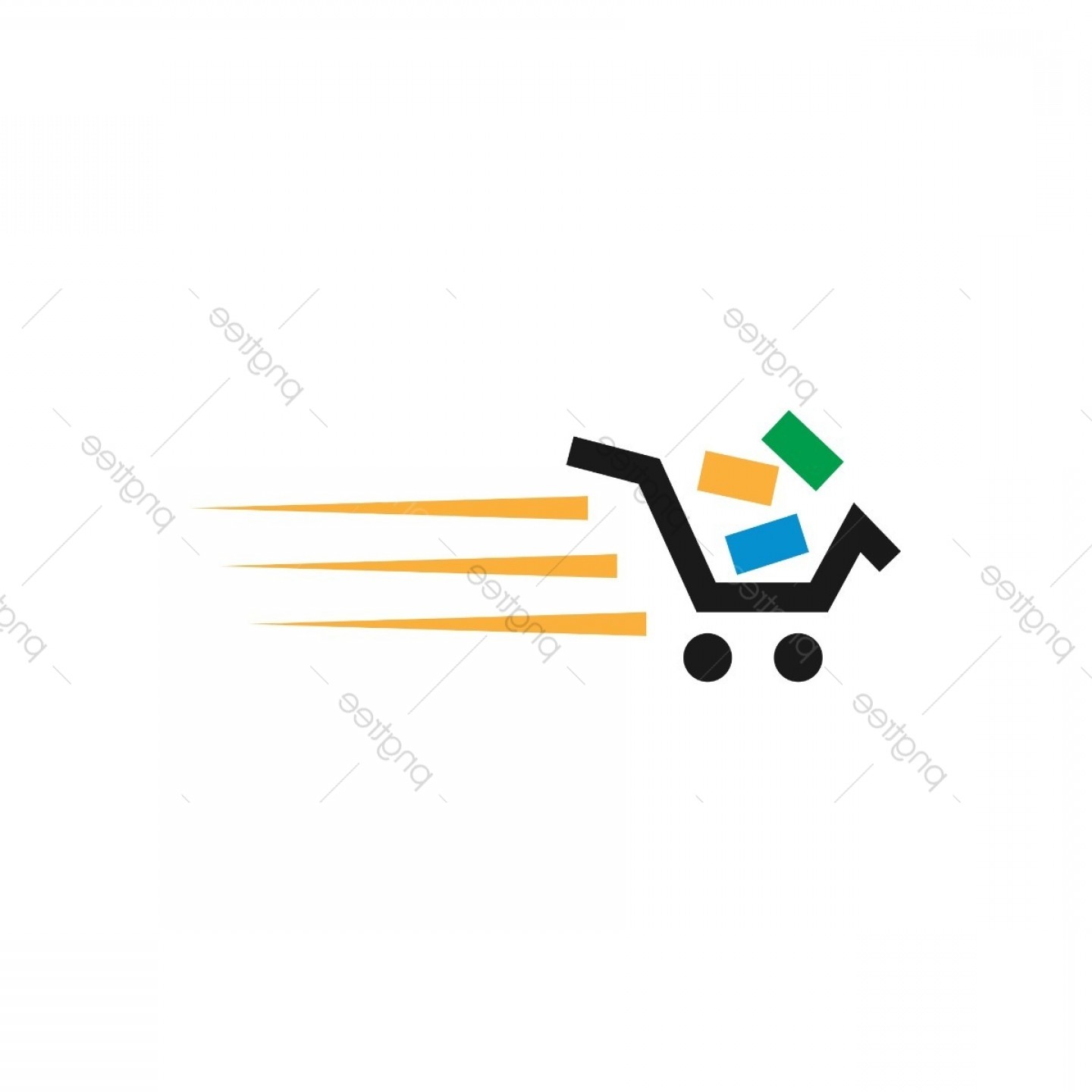 1440x1440 Fast Shopping Cart Retail Logo Design Template Vector Cqrecords
