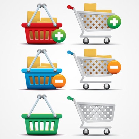 456x456 Free Shopping Cart Icons And Basket Vector Graphics