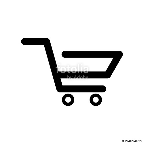 500x500 Online Shopping Cart Vector Icon Stock Image And Royalty Free