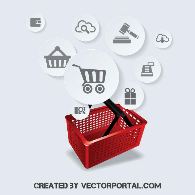 660x660 Shopping Cart Vector Image