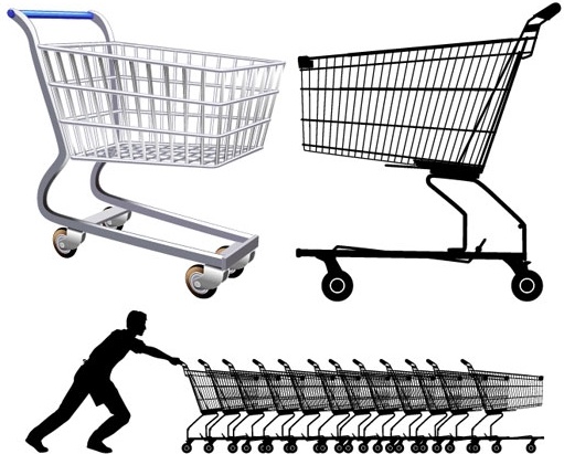 511x411 Supermarket Shopping Cart Vector Free Vector In Encapsulated