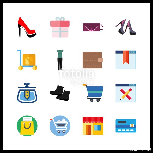 Shopping Icon Vector Illustration Shopping Set Gift And Woman 500x500 Shopping Icon Vector Illustration Shopping Set Gift And Woman