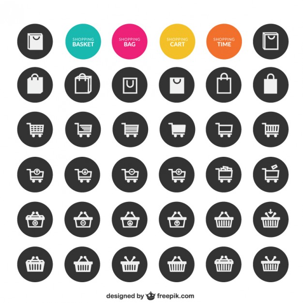 Collection Of Shopping Icons Vector Free Download 626x626 Collection Of Shopping Icons Vector Free Download