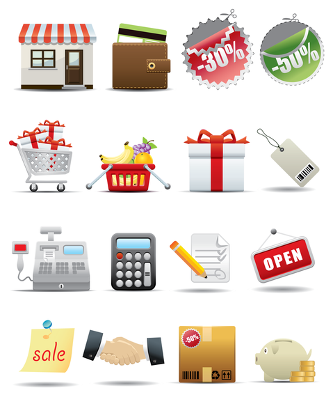 Supermarket Shopping Icon Vector 479x570 Supermarket Shopping Icon Vector