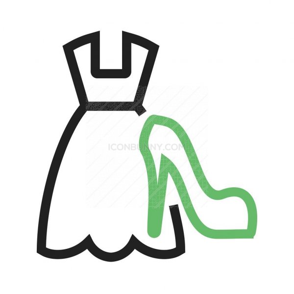 Ladies Shopping Line Green Black Icon 600x600 Ladies Shopping Line Green Black Icon