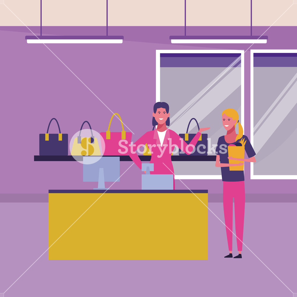 Woman With Shopping Bag 1000x1000 Woman With Shopping Bag