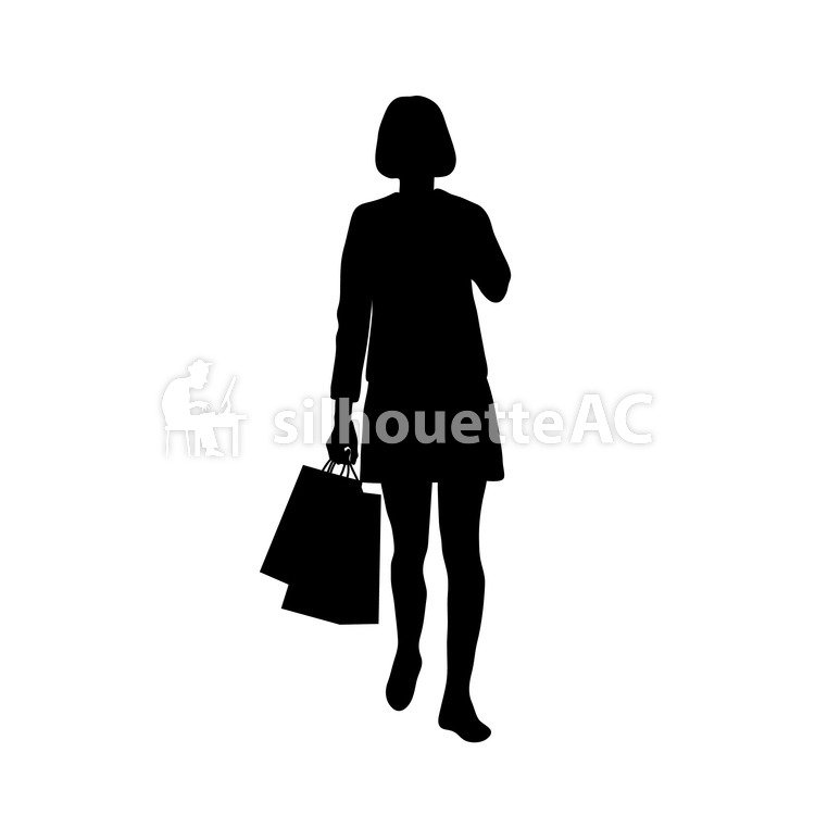 750x750 Free Silhouette Vector Shopping Silhouette