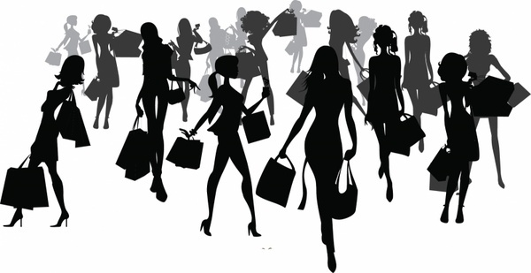 600x309 People Shopping Vector Free Vector Download