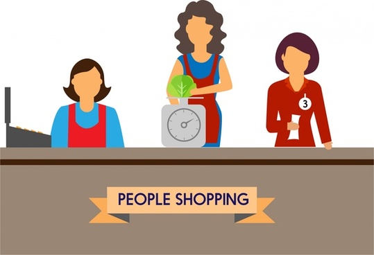 People Shopping Vector Free Vector Download 539x368 People Shopping Vector Free Vector Download