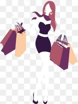 Cartoon Drawing Fashion Shopping Girl Silhouette, Cartoon Vector 260x348 Cartoon Drawing Fashion Shopping Girl Silhouette, Cartoon Vector