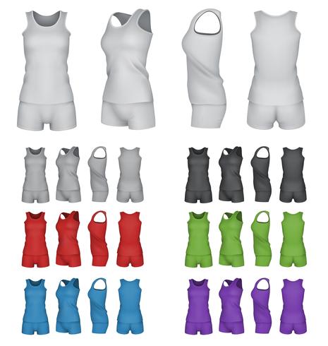465x490 Blank Sport Top And Shorts Template Set