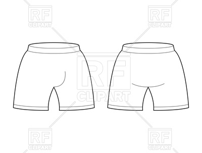 400x303 Shorts Template For Design Vector Image Of Objects Maryvalery