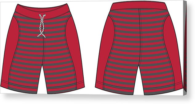 634x337 Men Sport Sweat Shorts Vector Template Acrylic Print