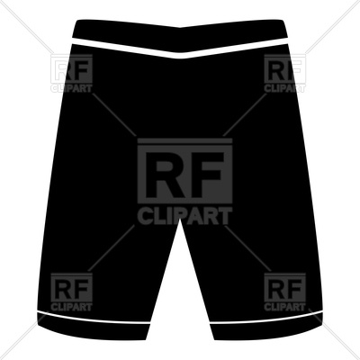400x400 Black Shorts On White Background Vector Image Of Objects
