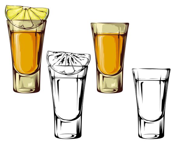 Shot Glasses Vector At Getdrawings Free Download