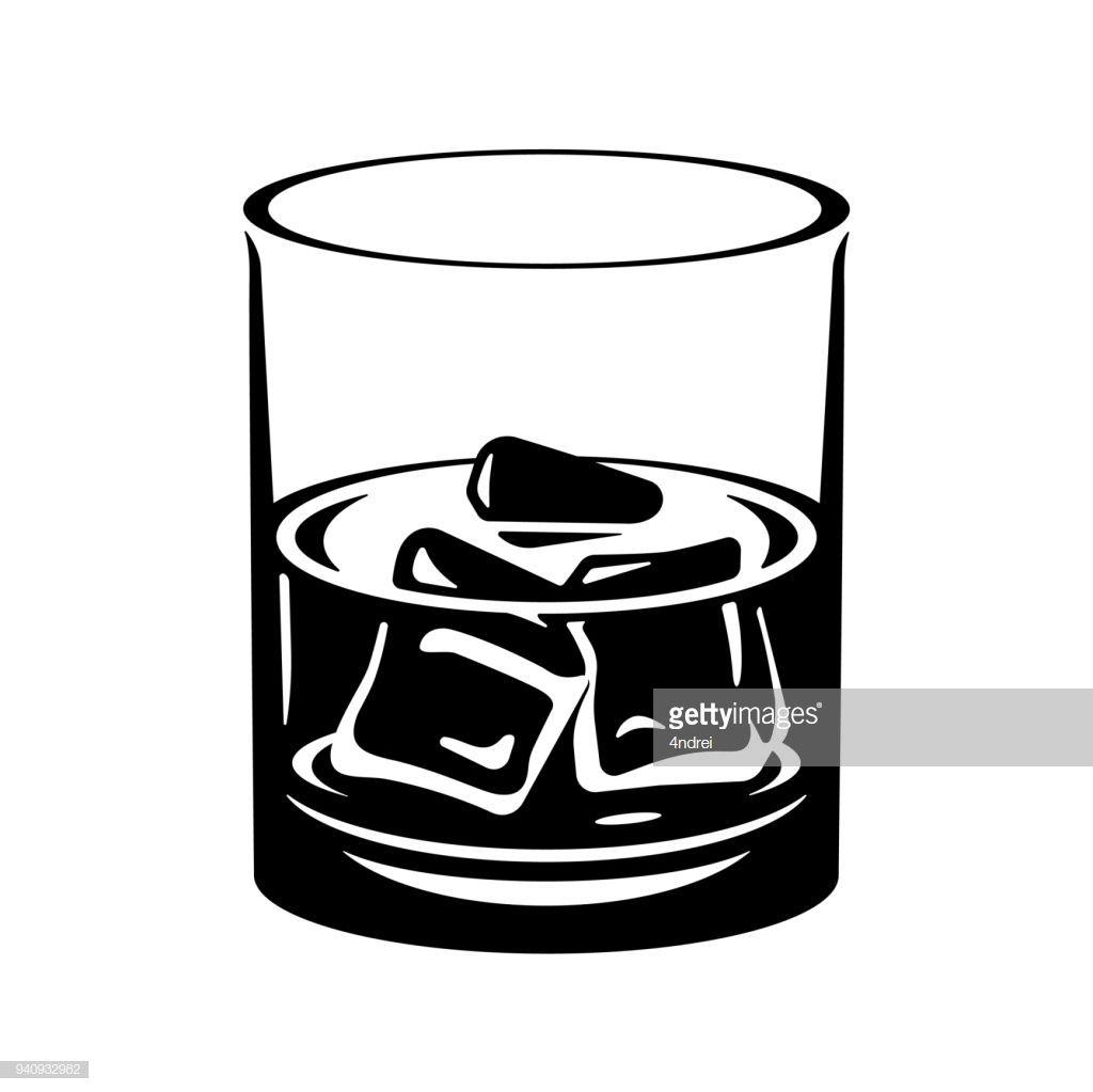 1024x1023 Glass With Alcohol And Ice Cubes Vector Icon S Ideas Glass