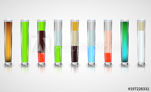 500x305 Set Of Alcoholic Cocktails In Shot Glasses