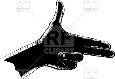 400x274 Hand With Two Fingers Like Gun