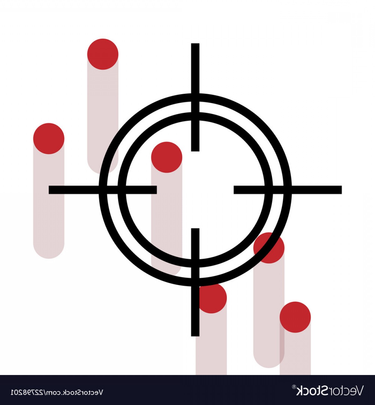 1200x1296 Cross Hair With Bleeding Gun Shot Holes Vector Handandbeak