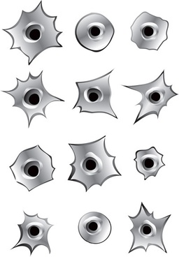 256x368 Gun Shot Hole Free Vector Download
