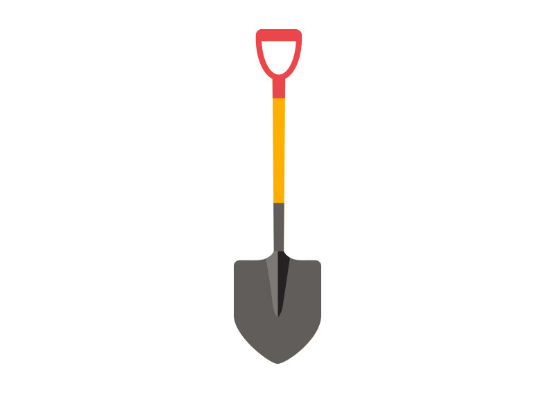 Shovel Flat Vector 800x566 Shovel Flat Vector