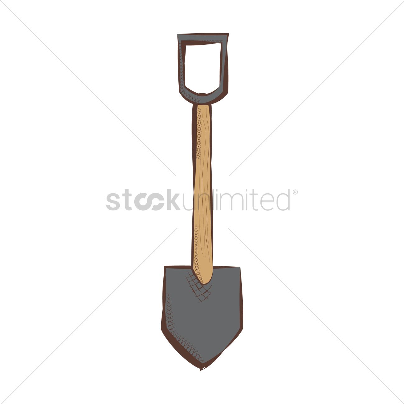 Shovel Vector Image 1300x1300 Shovel Vector Image