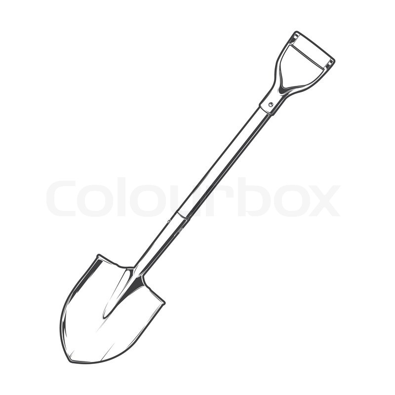 Shovel Isolated On A White Background Stock Vector Colourbox 800x800 Shovel Isolated On A White Background Stock Vector Colourbox