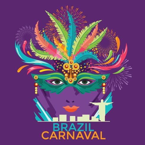Rio Carnaval Festival Poster Illustration Brazil Night Show 490x490 Rio Carnaval Festival Poster Illustration Brazil Night Show