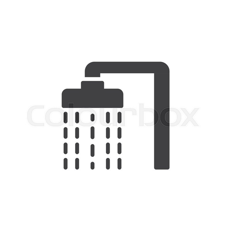 800x800 Shower Head With Water Drops Vector Stock Vector Colourbox