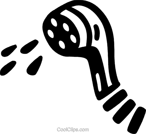 480x439 Shower Head Royalty Free Vector Clip Art Illustration