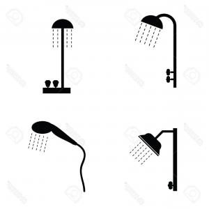 300x300 Photostock Vector Shower Head Vector In Black Color Hoodamathrun