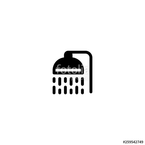 500x500 Shower Icon Vector Shower Vector Graphic Illustration Stock