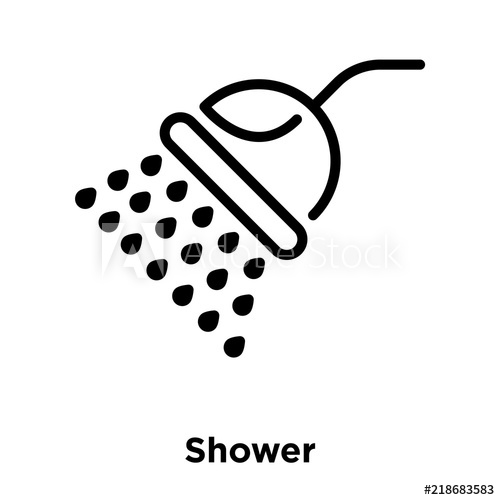 500x500 Shower Icons Isolated On White Background Modern And Editable
