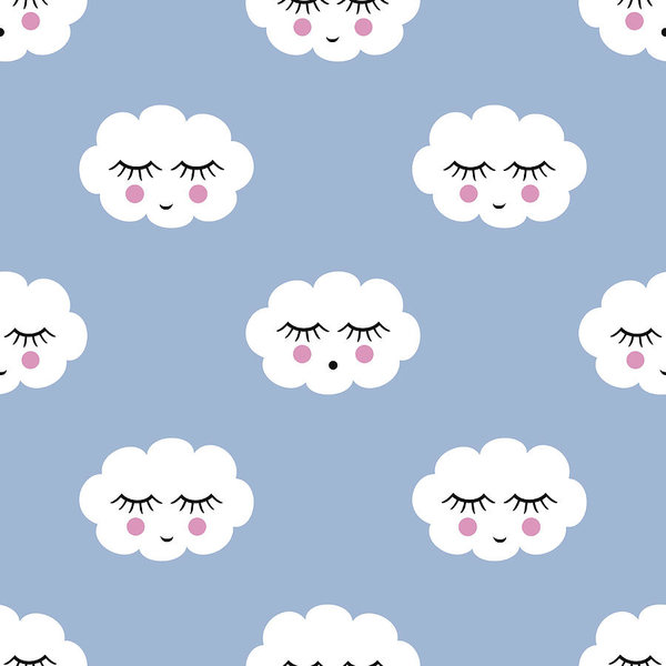 600x600 Cute Baby Shower Vector Background Art Print