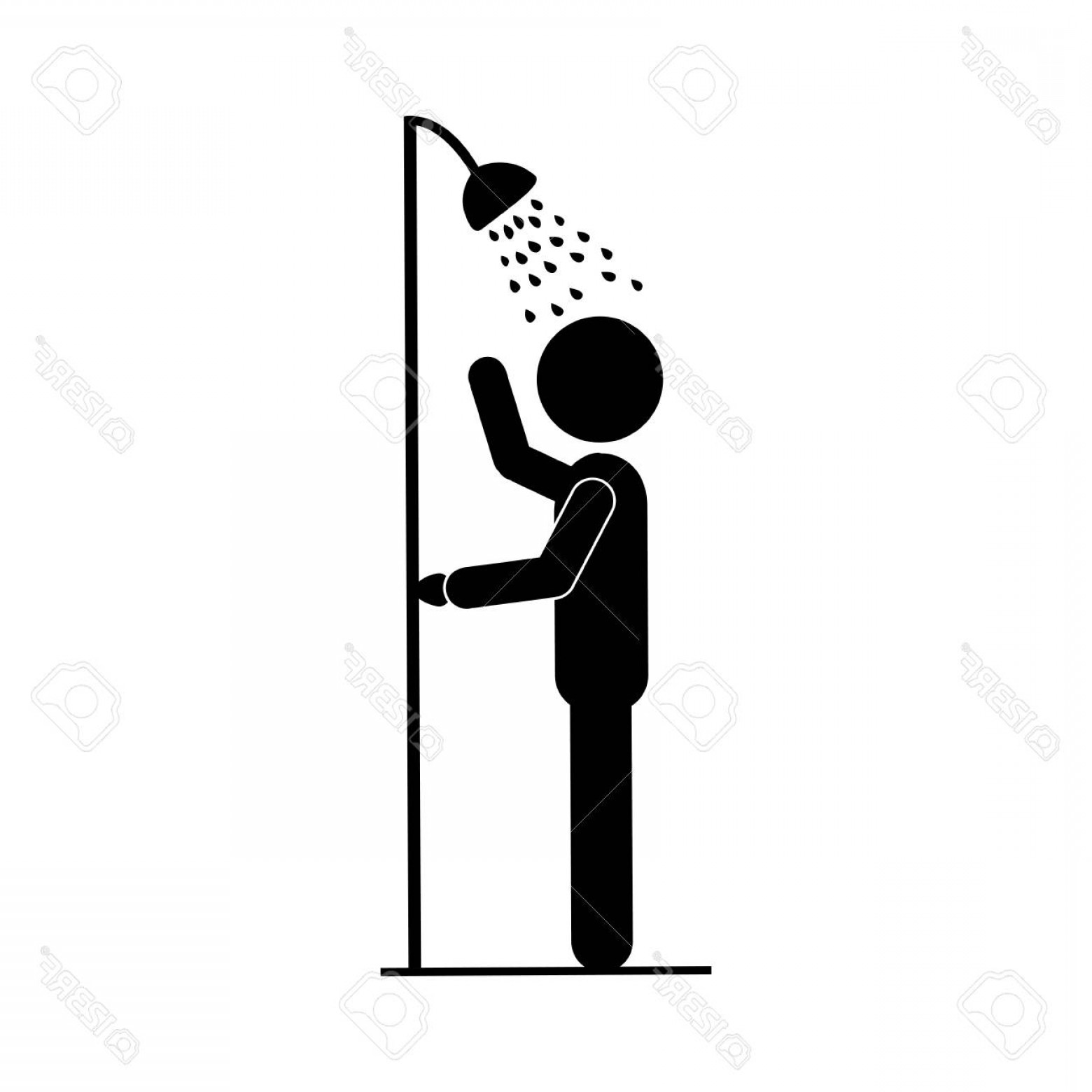 1560x1560 Shower Silhouette Vector Catchsplace