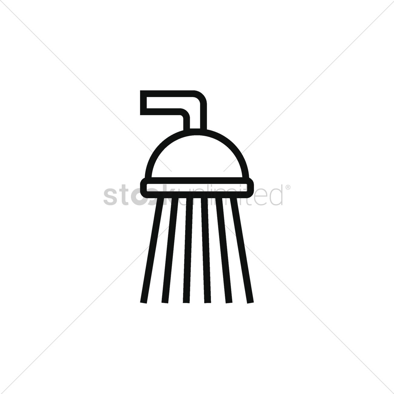 1300x1300 Shower Vector Image