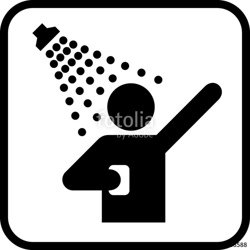 500x500 Shower Icon Man Taking Shower Vector Shower Web Icon Stock