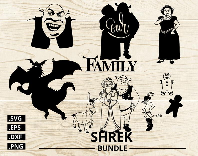 794x625 Shrek Bundle Shrek Vector Shrek Cricut Shrek Family Etsy