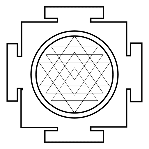 512x512 Sri Yantra Sacred Geometry Outline