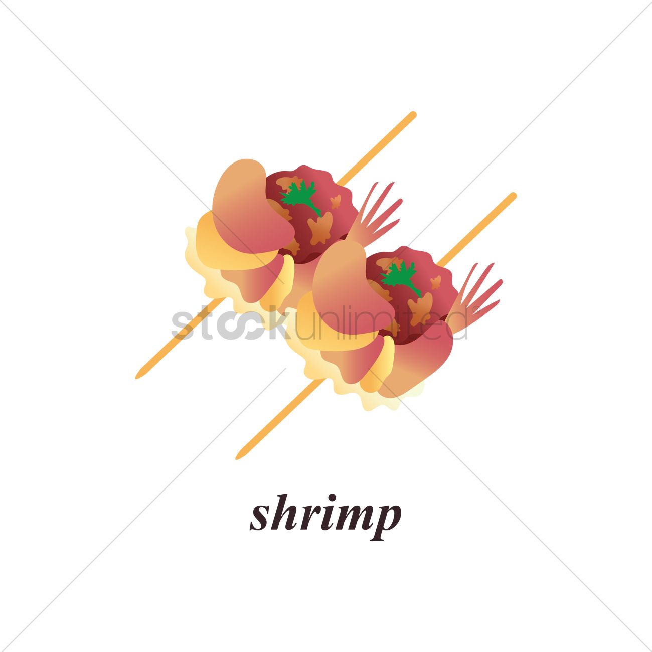 1300x1300 Shrimp Vector Image