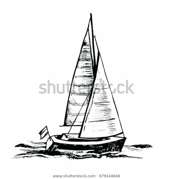 600x620 Sketch Of A Boat Ferry Boat Hand Draw Sketch Vector Sailboat