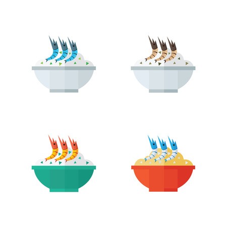 450x450 Rice And Shrimp Vector Royalty Free Vector Graphics