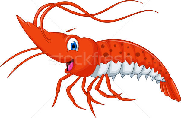 600x393 Cute Shrimp Cartoon Vector Illustration Sujono Sujono