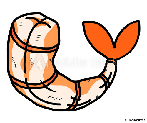 500x417 Shrimp Cartoon Vector And Illustration, Hand Drawn Style
