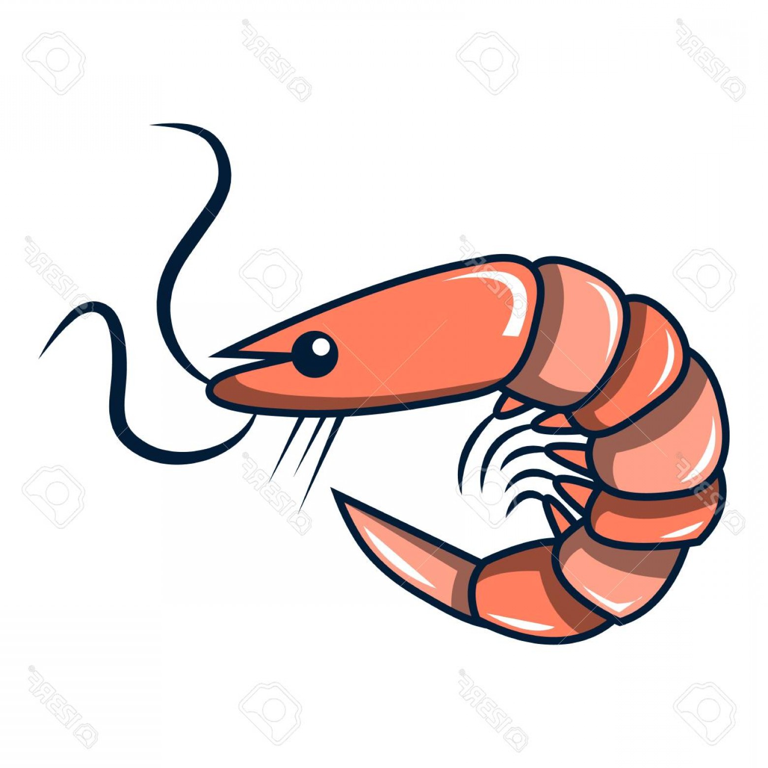 1560x1560 Photostock Vector Shrimp Icon Cartoon Illustration Of Shrimp