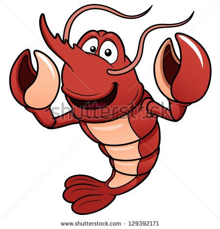 450x470 Vector Illustration Of Cartoon Shrimp Seafood In Shrimp