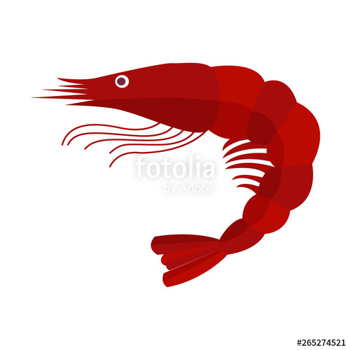 500x500 Cartoon Shrimp Vector Icon Stock Image And Royalty Free Vector