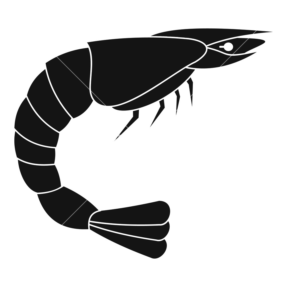 1000x1000 Fresh Sea Shrimp Icon Simple Illustration Of Fresh Sea Shrimp